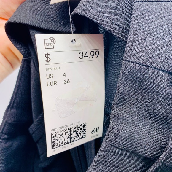 H&M Tie Front Work Pants Womens Size 4 - Picture 7 of 9